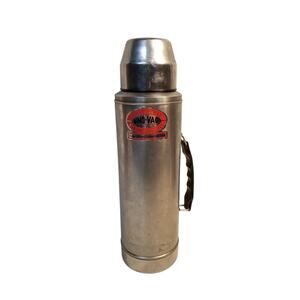 Vintage Uno-Vac Unbreakable Stainless Steel Thermos with Cap Made USA